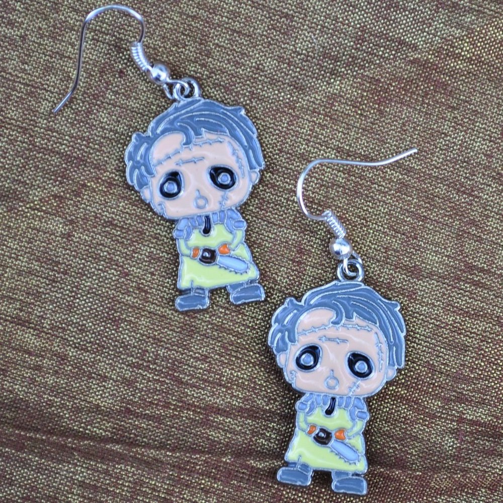 3 for $50 horror movie monster pierced earrings Leatherface Texas Chainsaw (5023